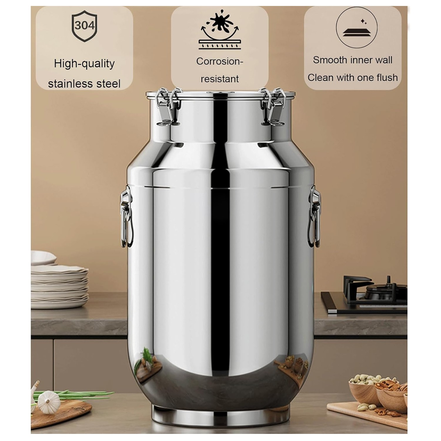 Stainless Steel Sealed Barrels – Moisture-Proof Airtight Containers for8728