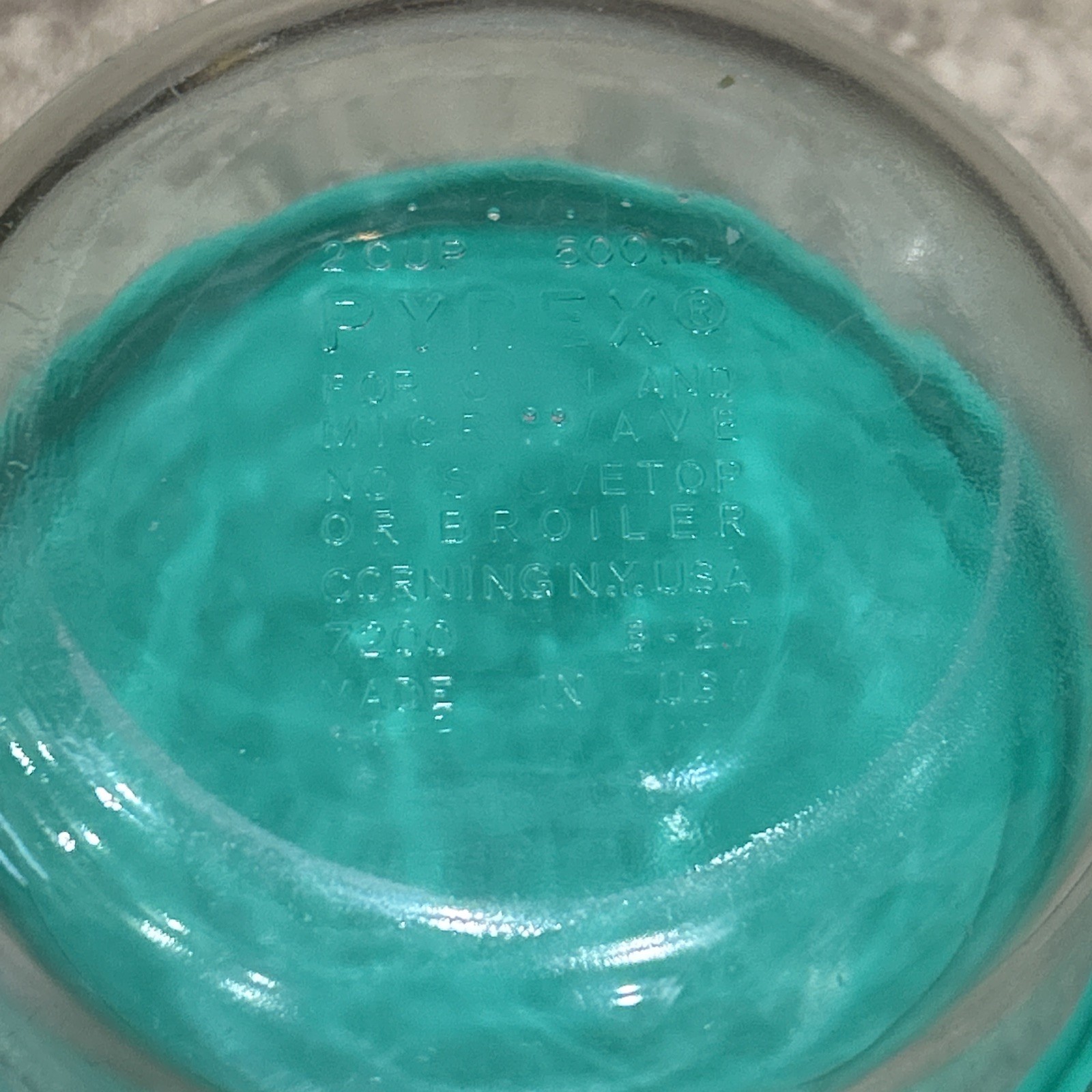 Set Of 2 Pyrex Clear Round Glass Food Storage Bowls With Green Lids