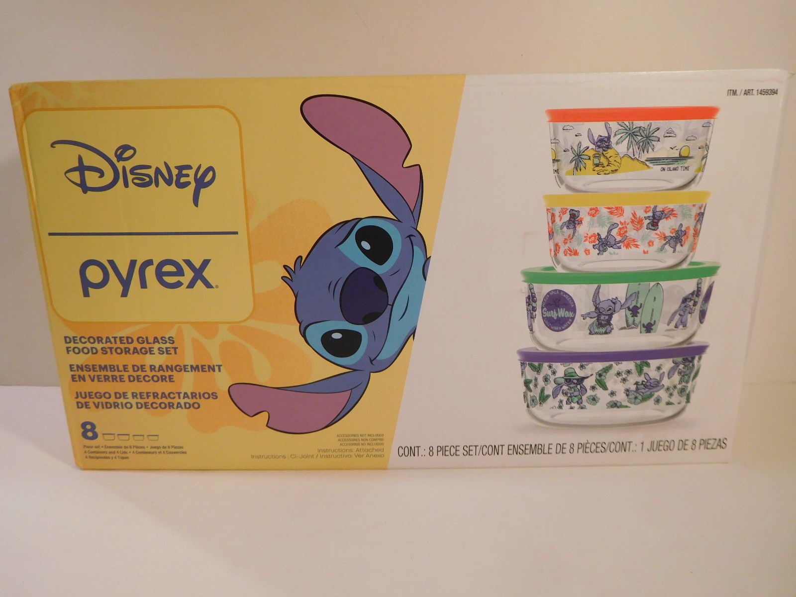 Pyrex Lilo & Stitch Decorated Glass Food Storage Set