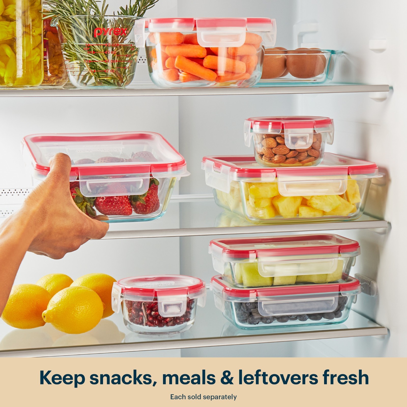 (3 pack) Pyrex® Freshlock 10-pc Glass Storage Set