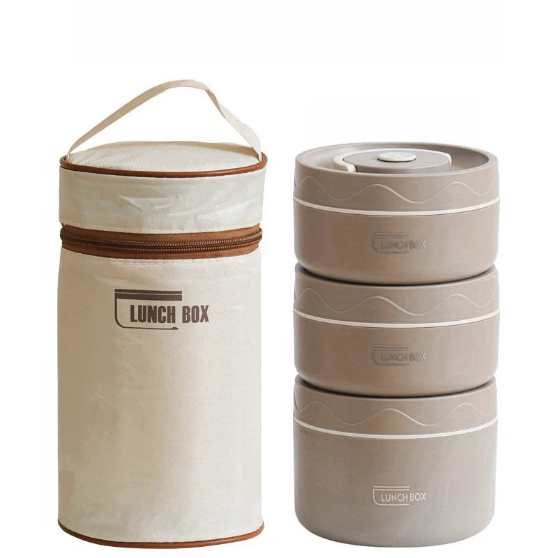 1 Pc Stainless Steel Bento Box with Leakproof Thermal Lunch Bag Set Microwave