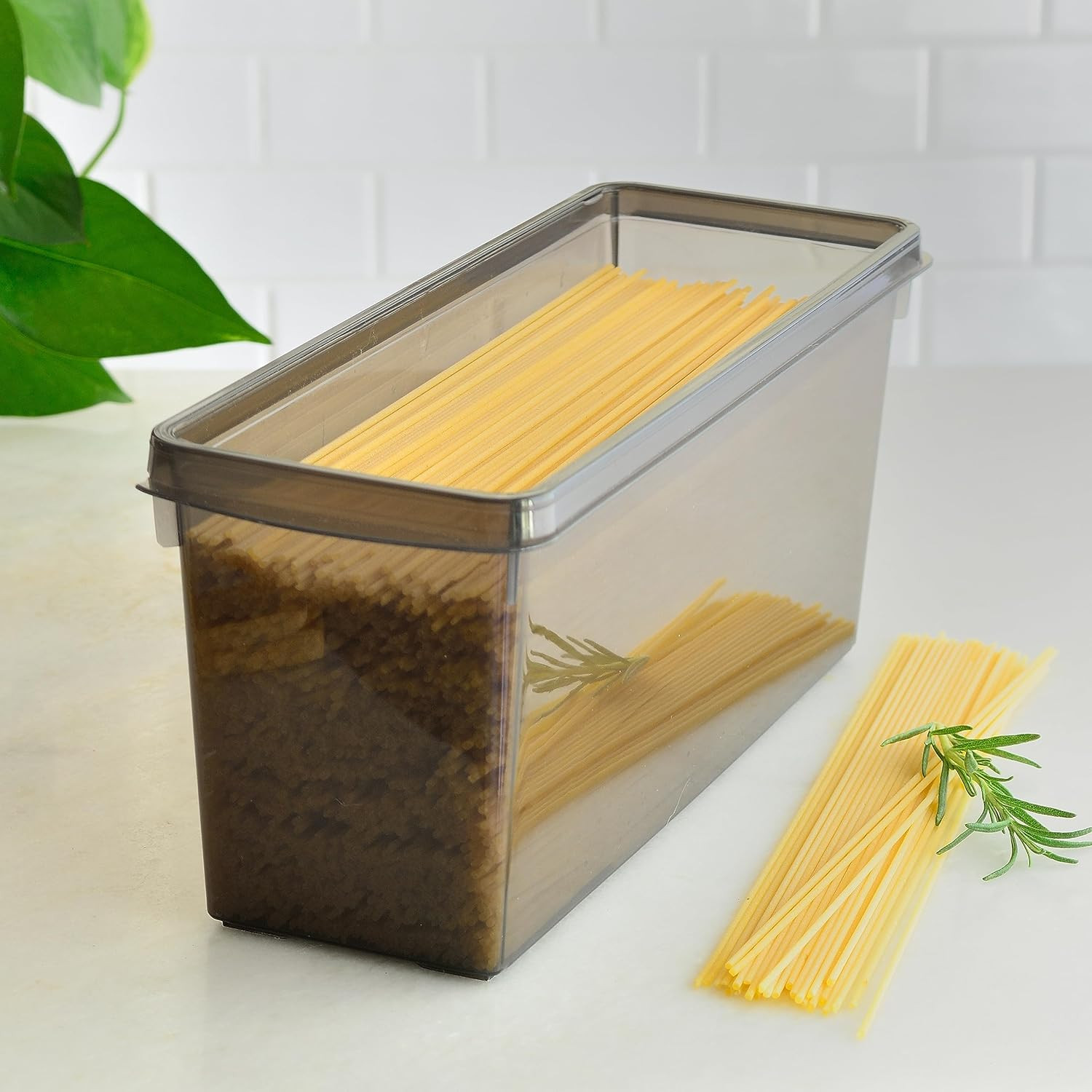 2 Pack 100OZ Large Plastic Food Container, Plastic Pasta Containers Organizers,