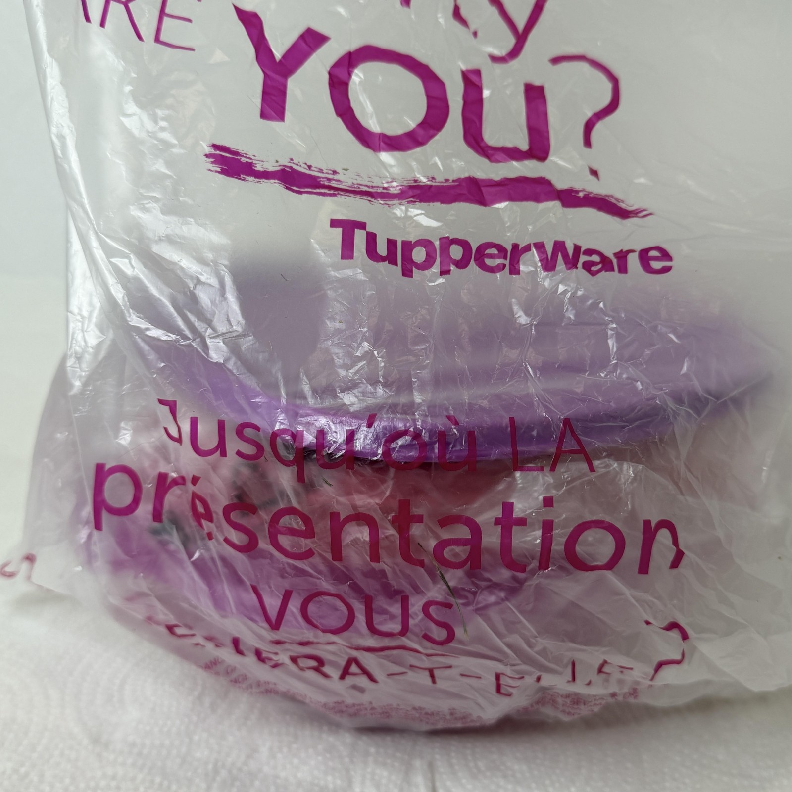 Tupperware Servalier Bowls Set 2 With Lids Purple Pink Round 6 Cup 5 Cup