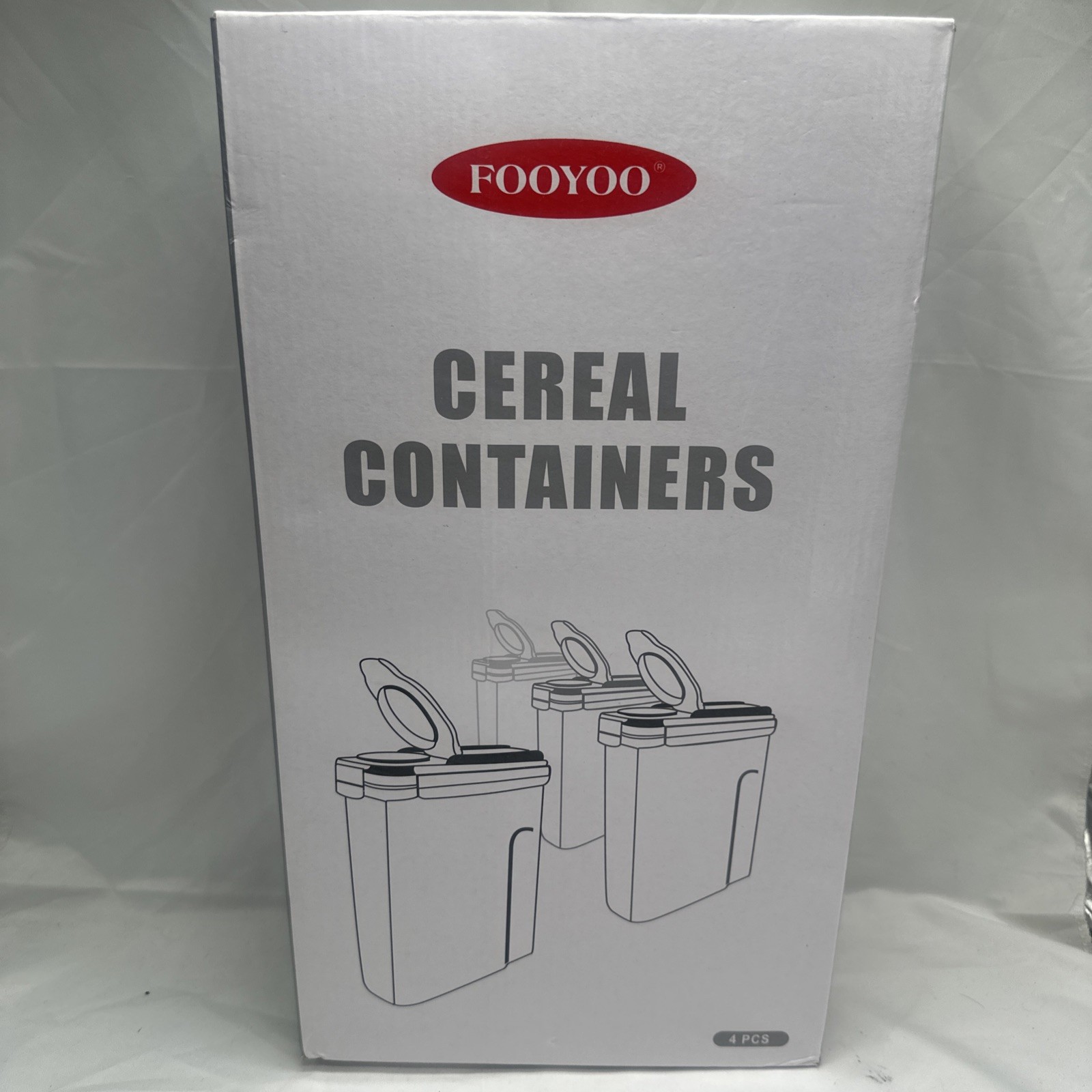 Cereal Containers Storage Set – 4 Piece Airtight Large Food Storage Container…
