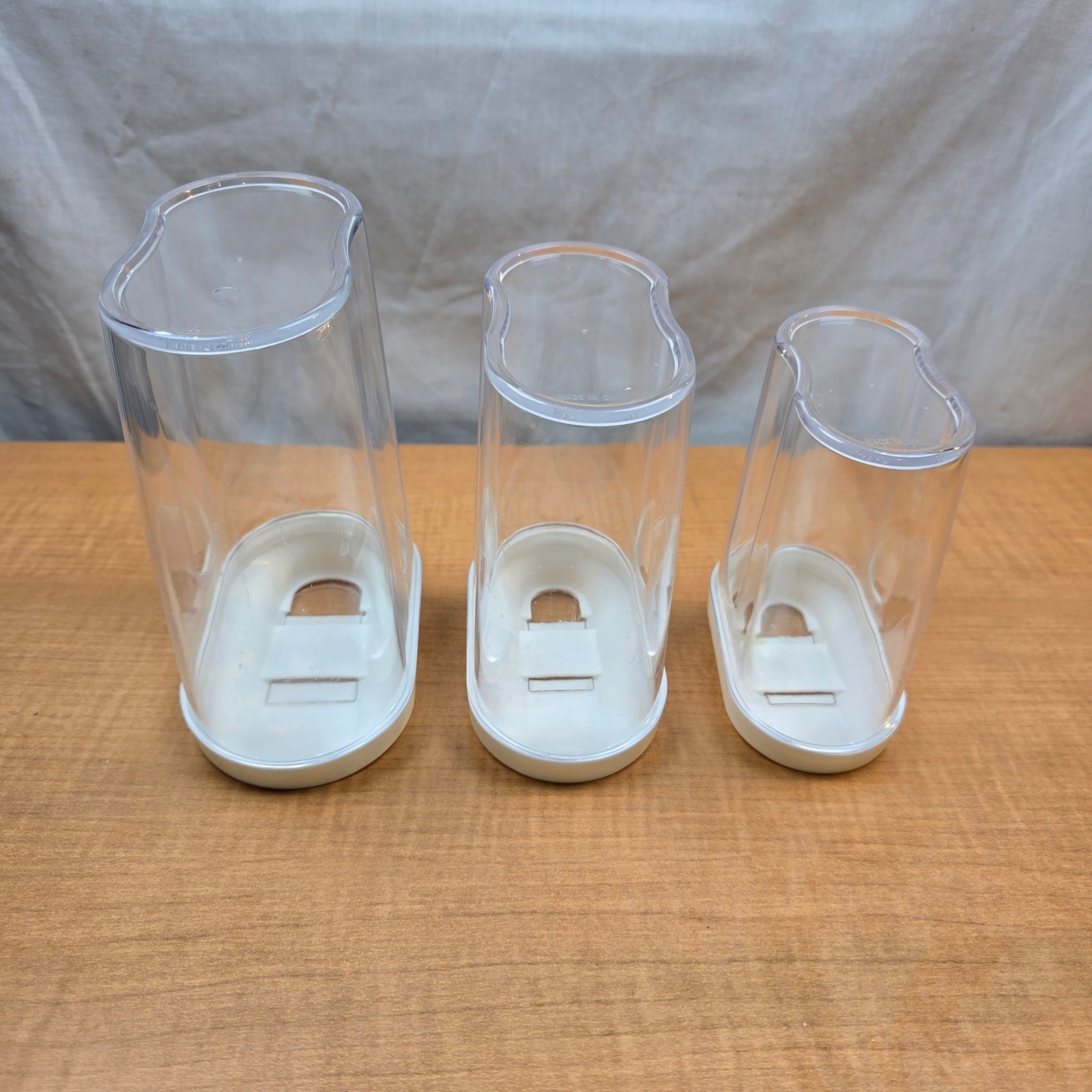 Clear plastic pour spout containers 3 sizes nuts seeds candy cereal sugar spices