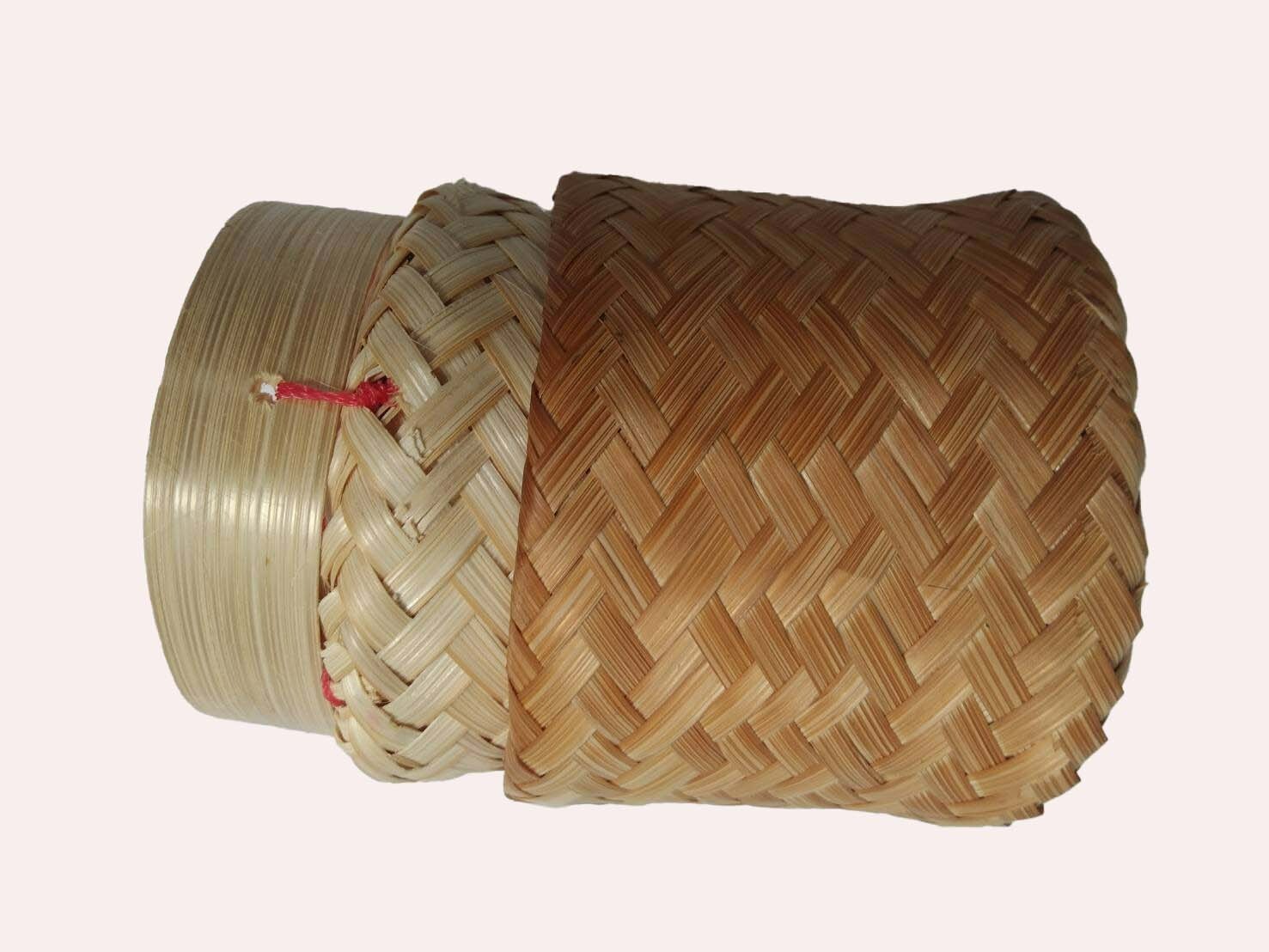 NEW Sticky Rice Basket Bamboo Container Storage Decorate Handmade Weave Thailand