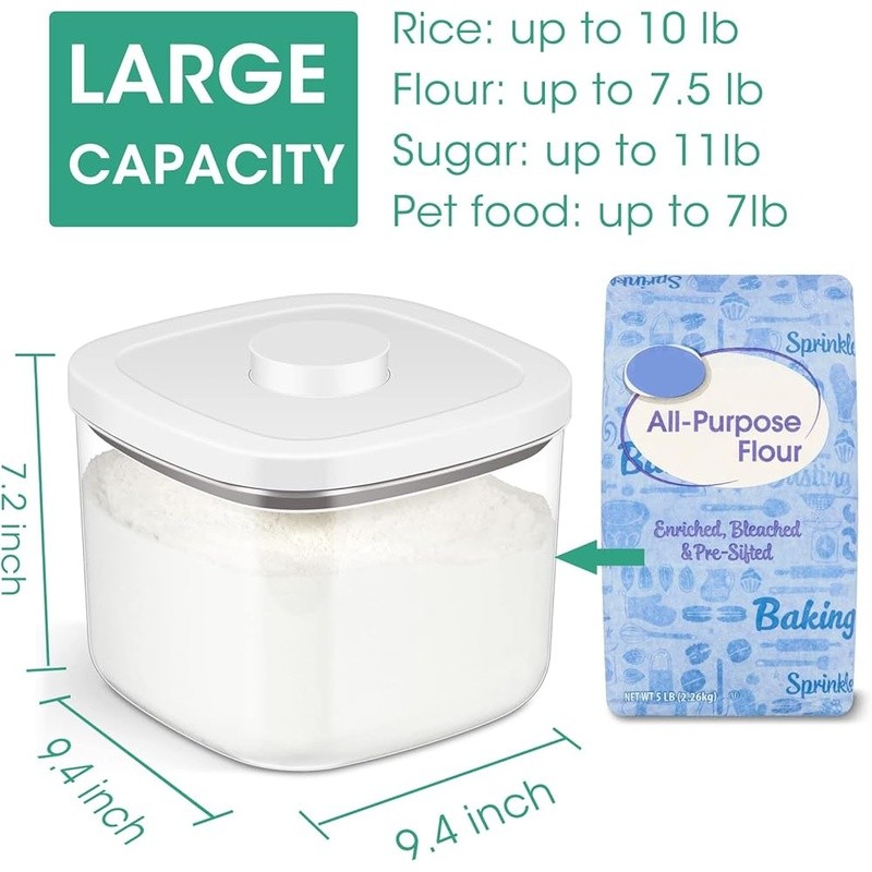 Airtight Rice Storage Container Food Storage Organizer Rice Flour Cereal Beans