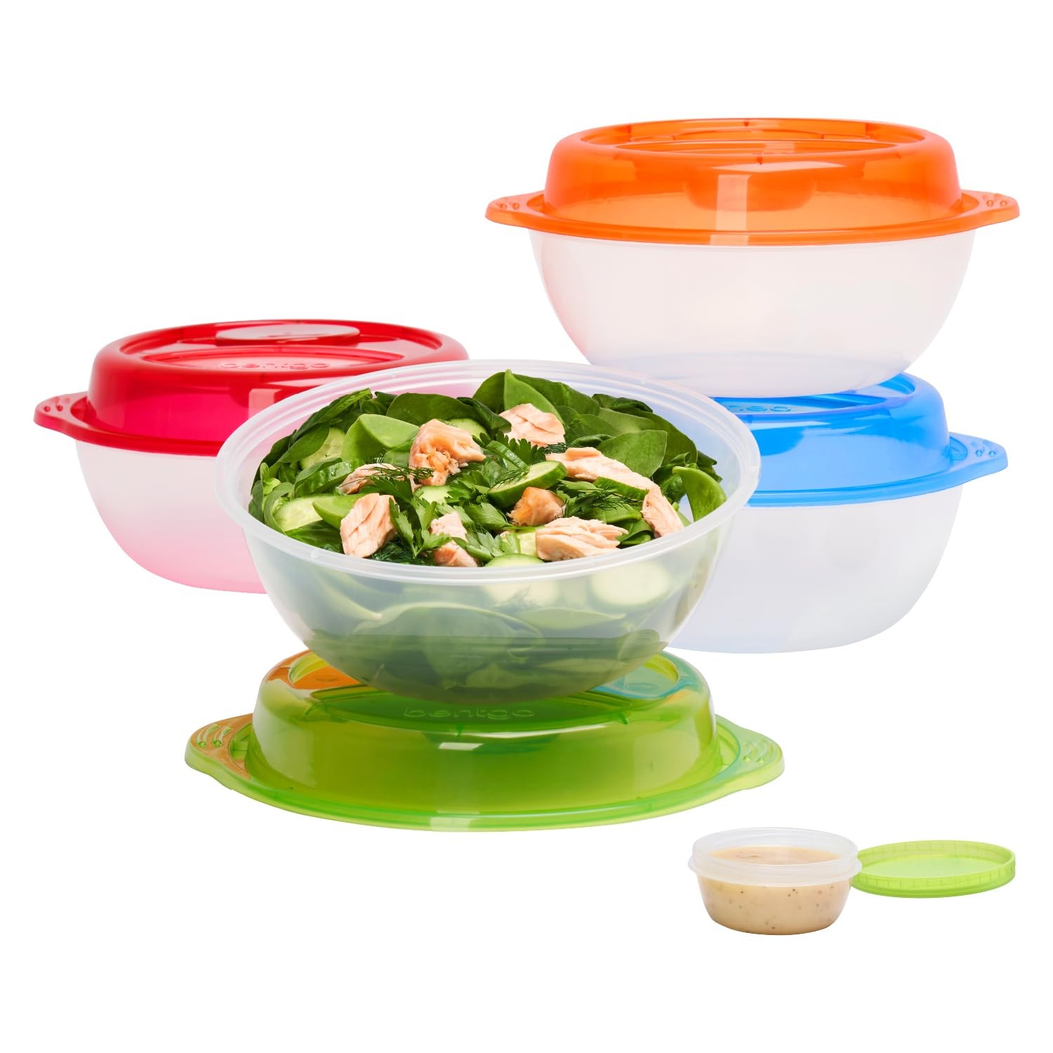 Bentgo Easyboxes Salad-to-Go Containers – 8.8 in x x 4.1 in, Classic