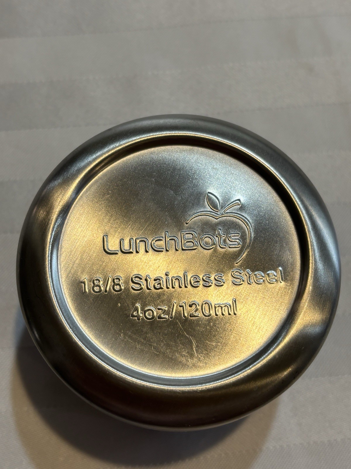 LunchBots Blue 18/8 Stainless Steel 4 oz/120ml Round Food Storage Container