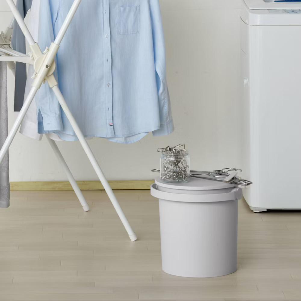 JEJ Astage 2.6gal Sturdy Bucket Decorative Storage Bin with Durable Lid and