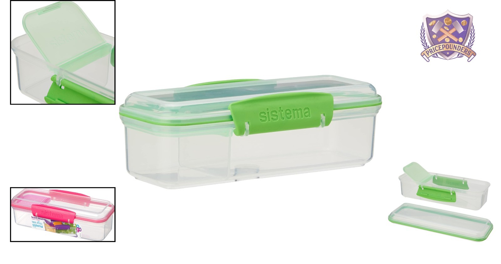Snack and Dip Container Plastic 13.6 oz Travel Food Storage Fresher