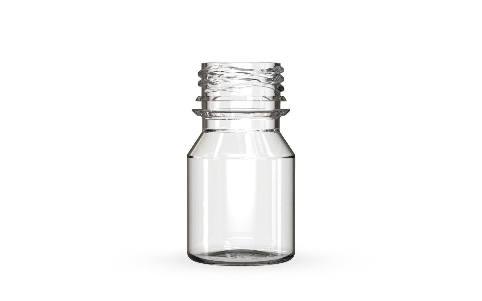 CHUBBY GORILLA 30ML STUBBY AVIATOR SHOT BOTTLES (5pack) CLEAR BOTTLE/BLACK LID