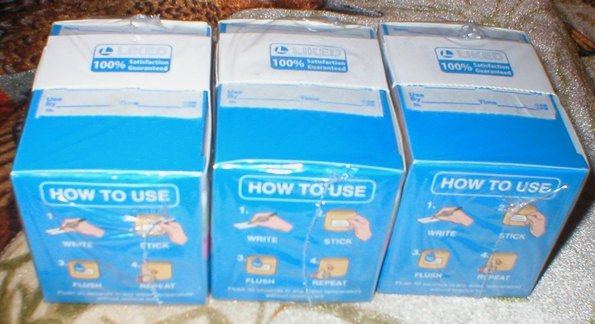 MULTI-PURPOSE DISSOLVABLE FOOD LABELS 2″ X 1″ BLUE LOT OF 3 BOXES SOLD AS IS