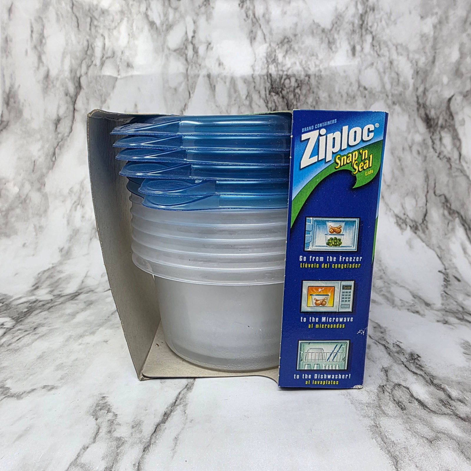 Ziploc Snap ‘n Seal Bowls Extra Small Round 1 Cup 8oz 6-Pack Containers Lids