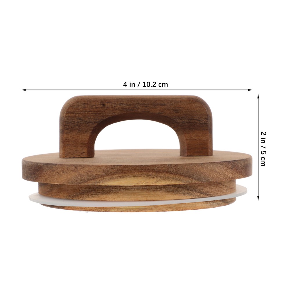 2 Pcs Storage Sealing Lid Canning Jar Lids Wide Mouth Regular Wood