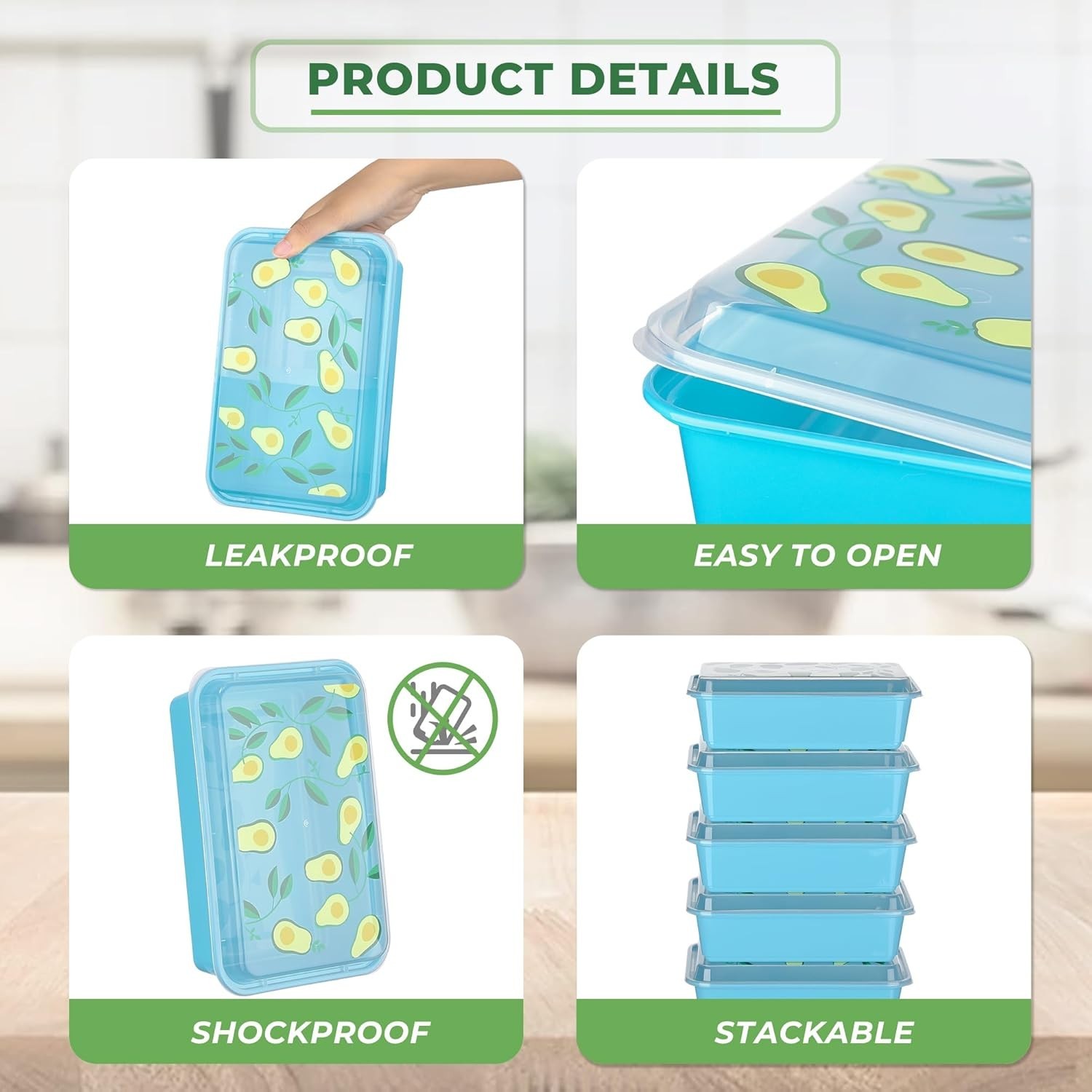 10 Pack 42 oz Meal Prep Containers, Reusable Plastic Food Prep Storage Contai…