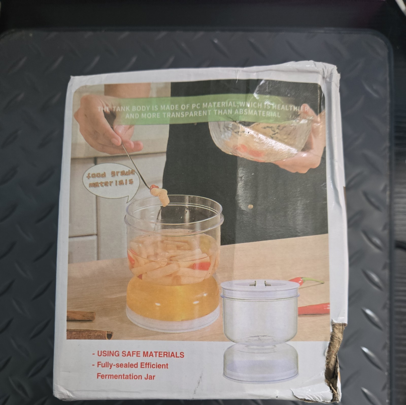 Fully Sealed Fermentation Jar Food Grade PC Plastic Pickling Storage Container
