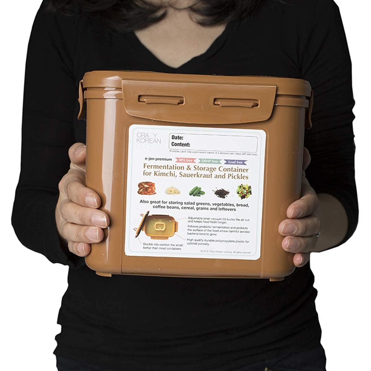 Authentic Kimchi Container 0.9 Gal (3.4L) 2 PACK