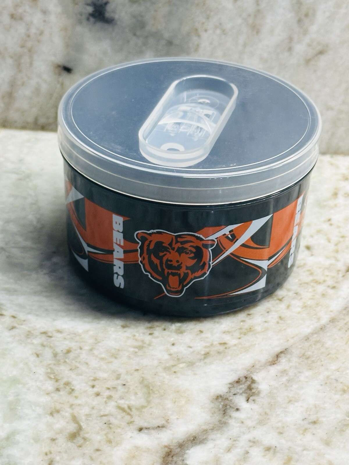NFL Chicago Bears Plastic Dip Snack Container W/Lid 11.5oz/340ml Licensed Item