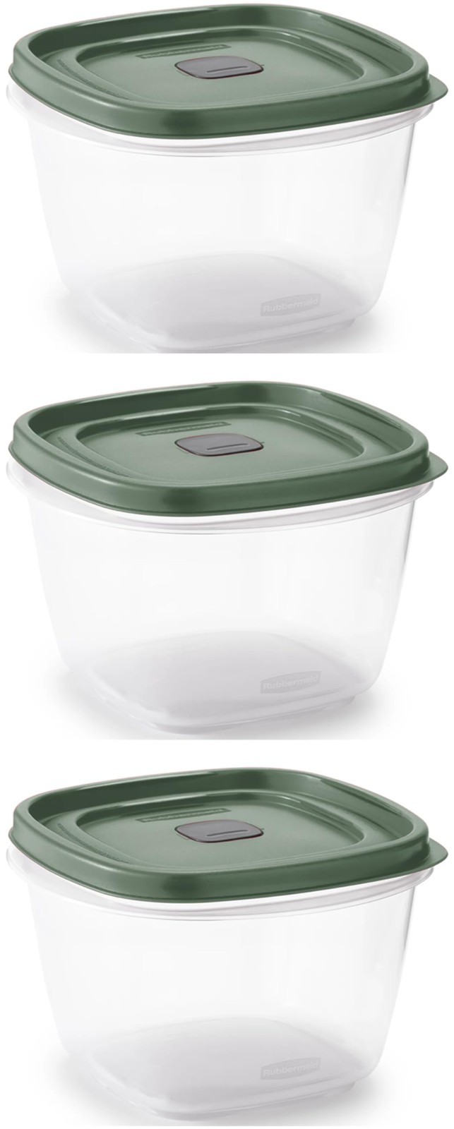 7-Cup Food Storage Containers Set with Easy Find Lids – Clear Meal Prep, 3 Piece
