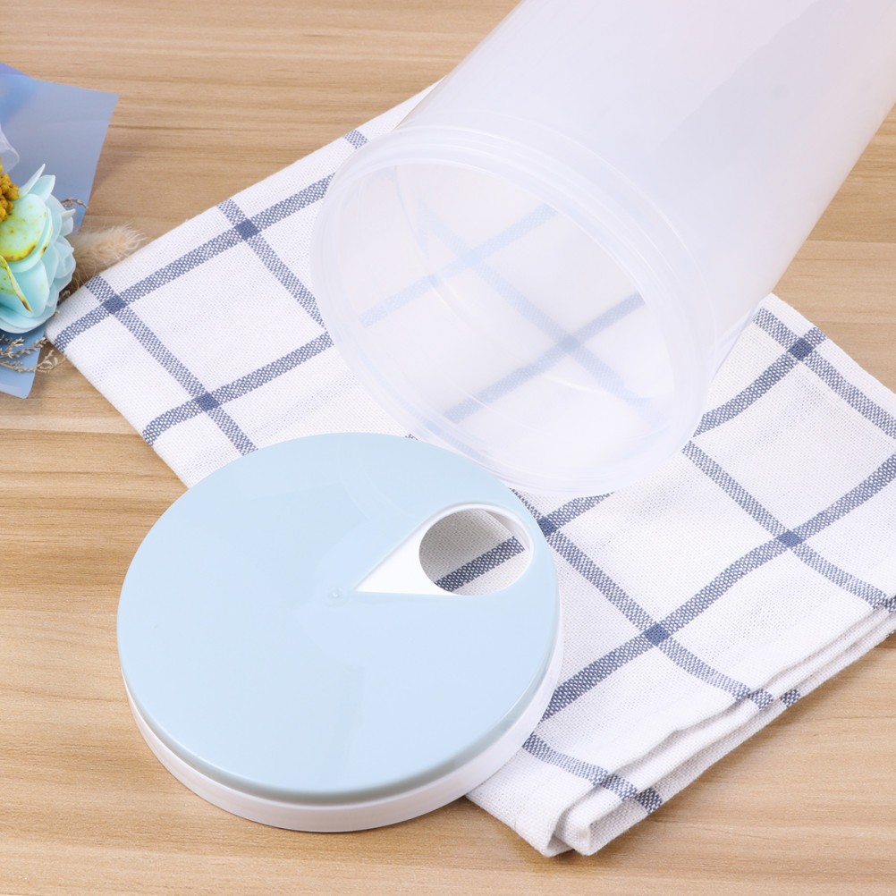 Rotating Lid Spaghetti Storage Box in Blue Keeps Cereals and Grains Fresh