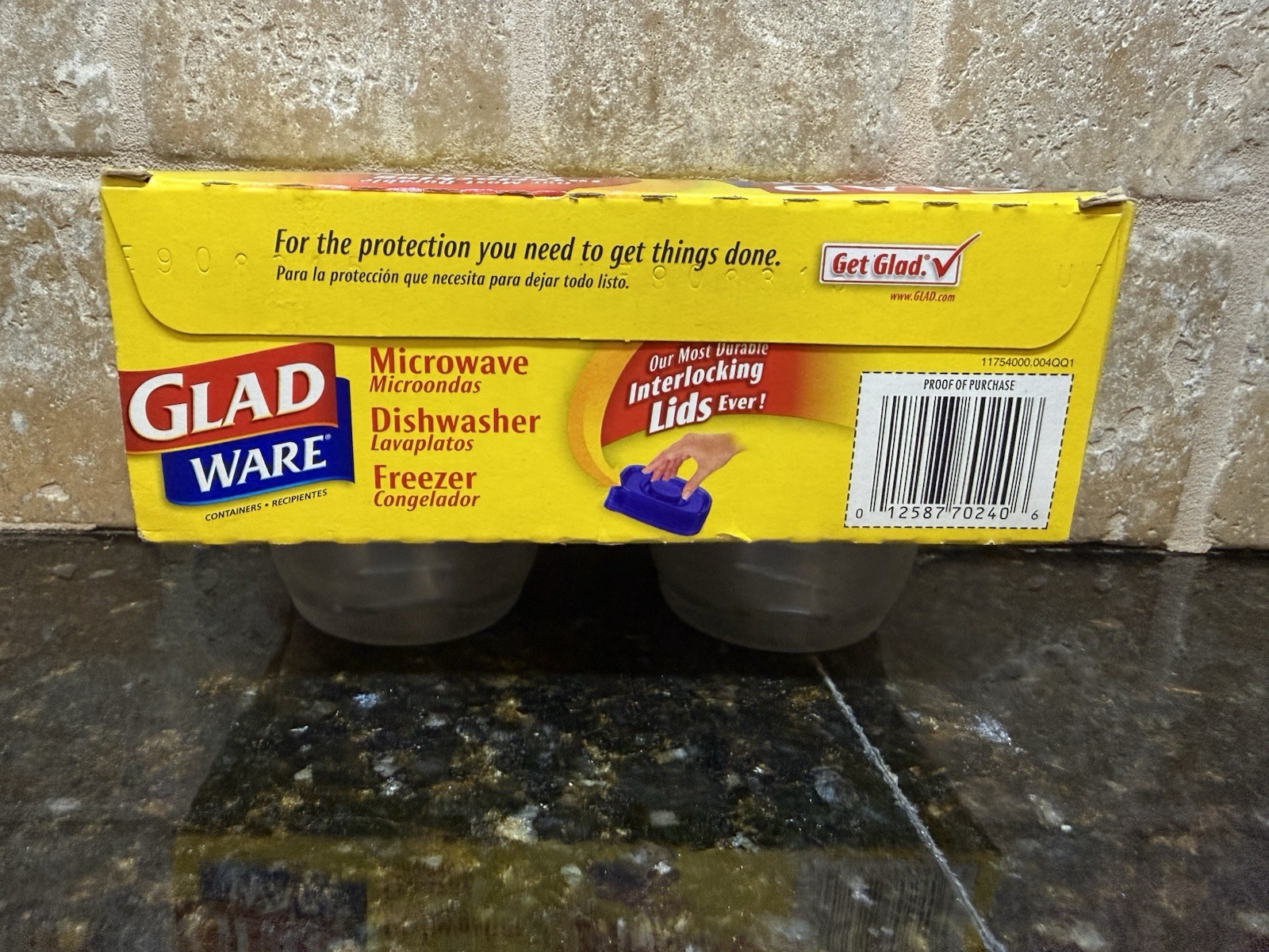 NOS GladWare Mini Food Storage Containers | Small 4 oz – 8 Count, White Blue