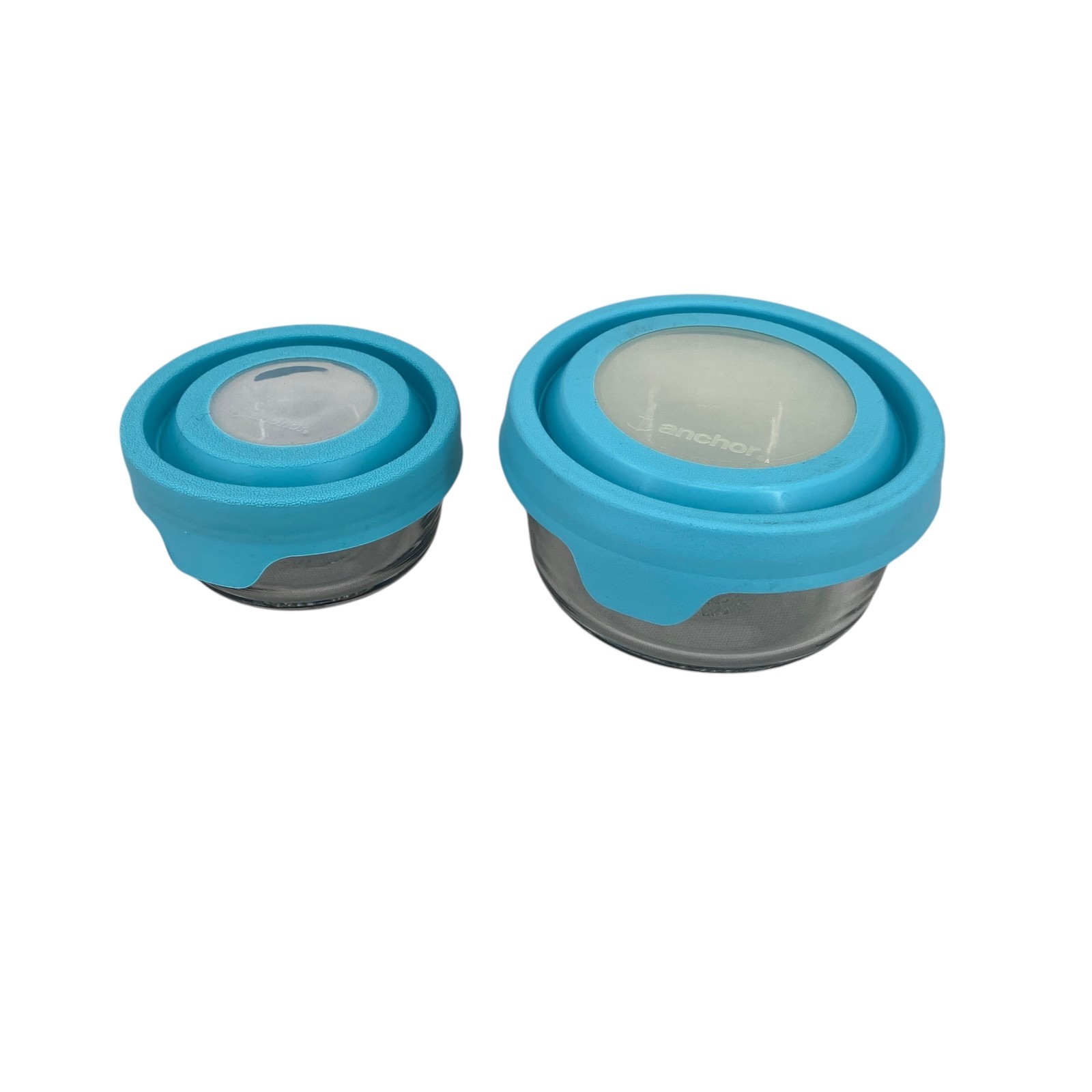 Anchor Hocking Round Glass Food Storage Containers w/Lids 1 – 1 Cup, 1 – 2 Cup