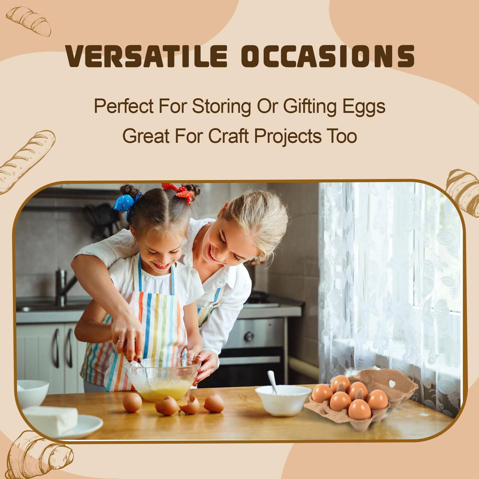 40 Pack Half Dozen Empty Egg Cartons for Chicken Egg Farmers Market Home Crafts