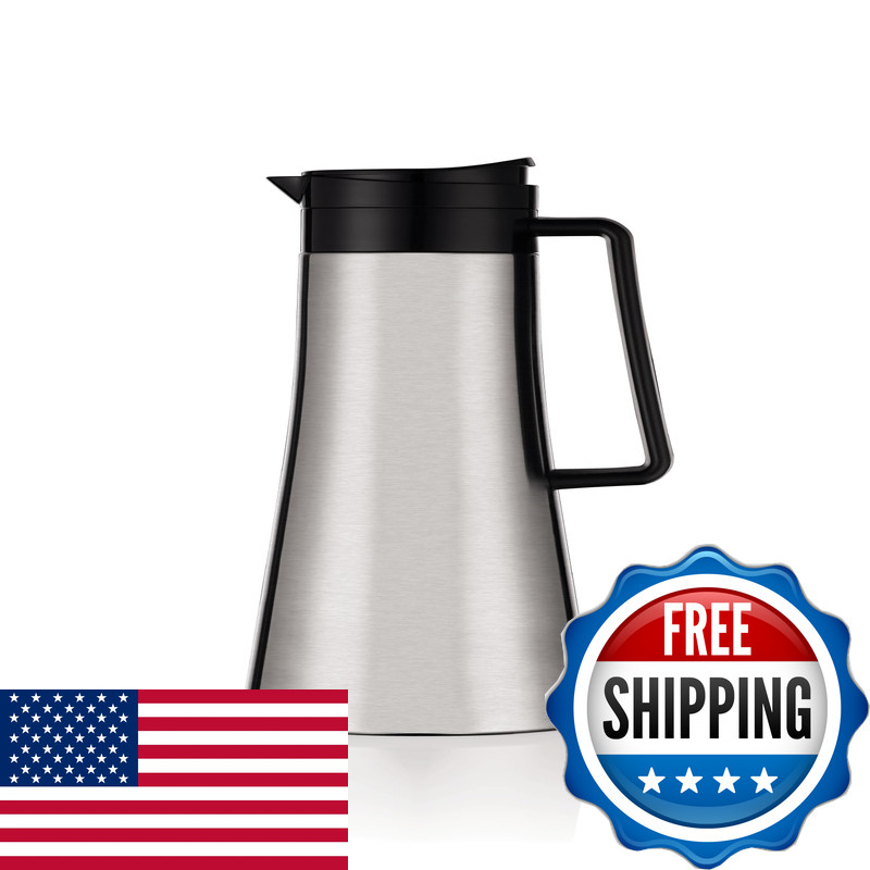 Bodum 37Oz Bistro Double-Wall Vacuum Insulated Thermo Jug Black Plastic Handle