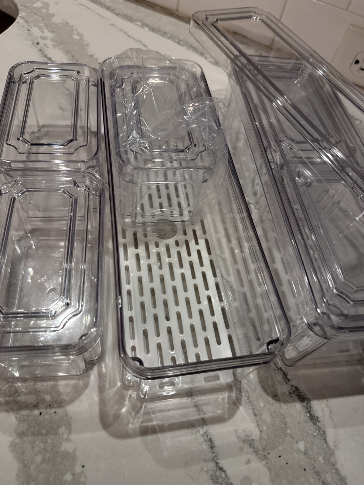 8- Piece BPA-Free Food Storage Container Set Stackable Fridge Pantry