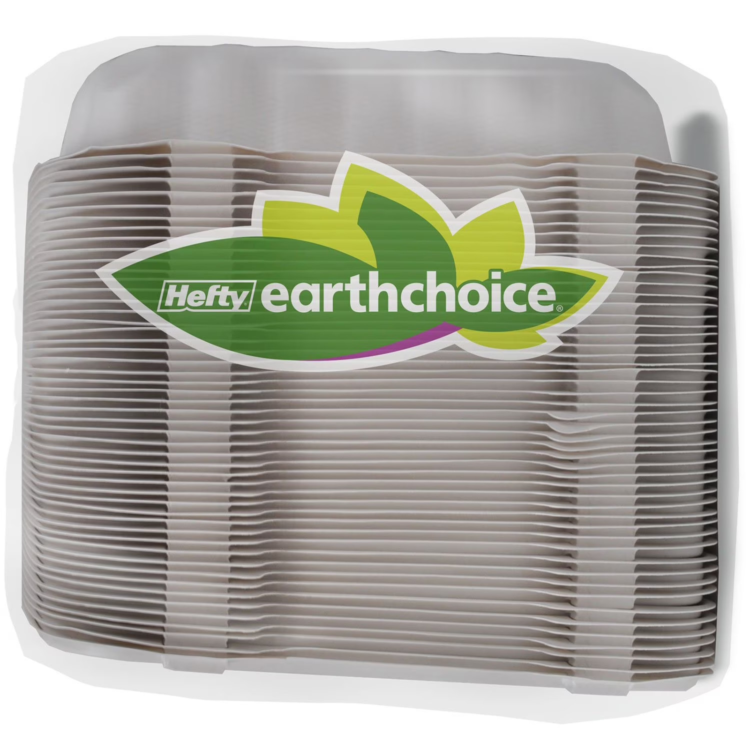 Hefty Earthchoice 3-Compartment Hinged Lid Containers, 9″, 50 ct.