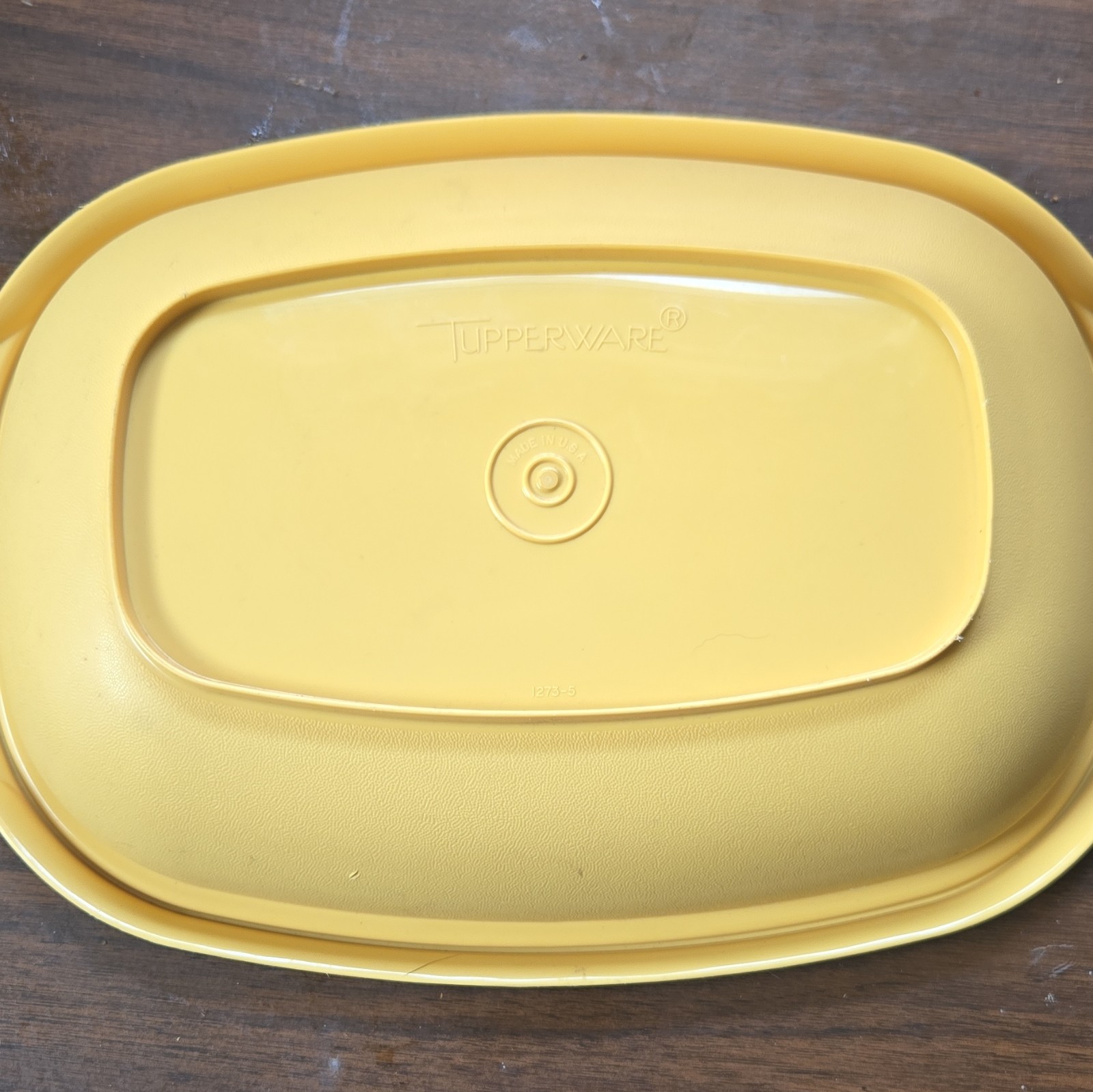 Tupperware Yellow/White Rectangular Container Set 4pc Snap Lid Insert 1273-5
