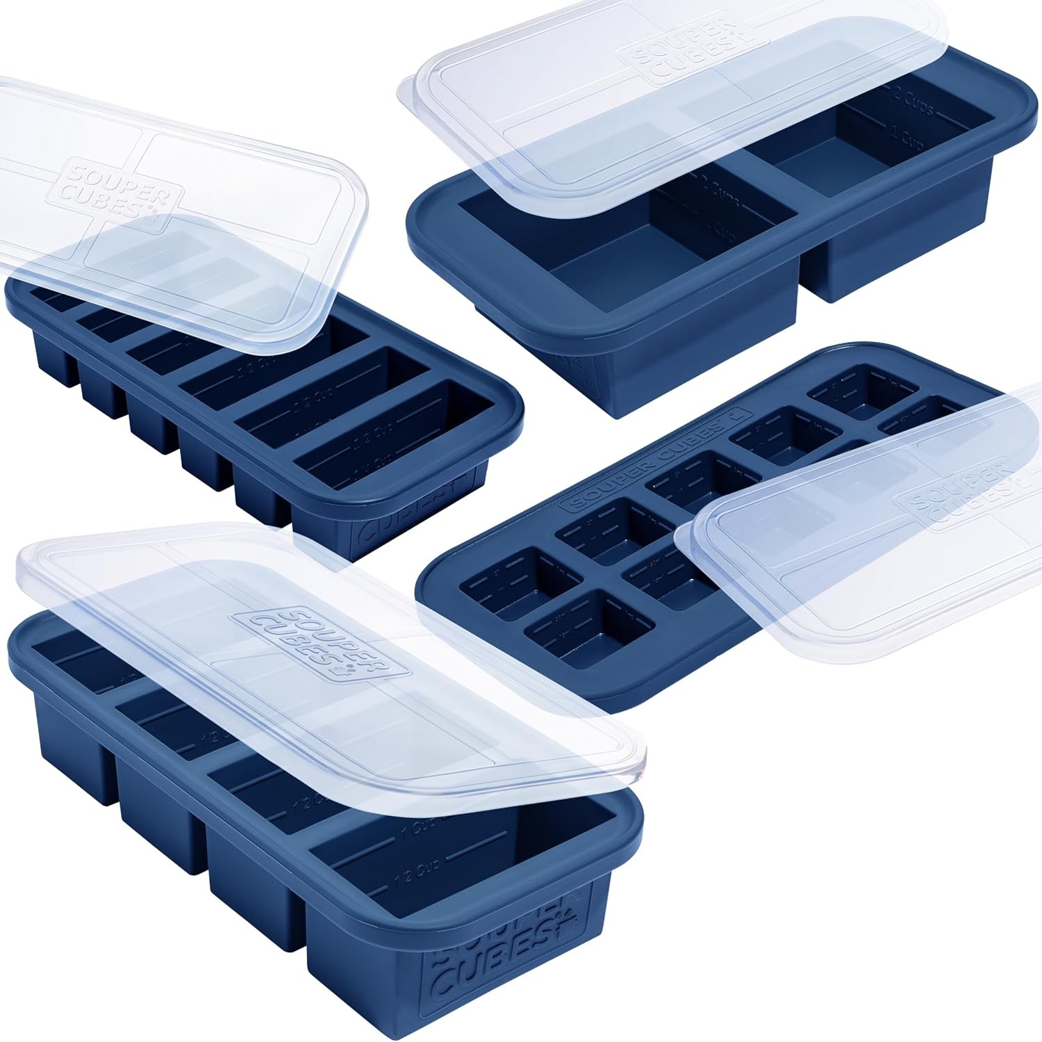 Souper Cubes Silicone Freezer Molds Gift Set- Blueberry