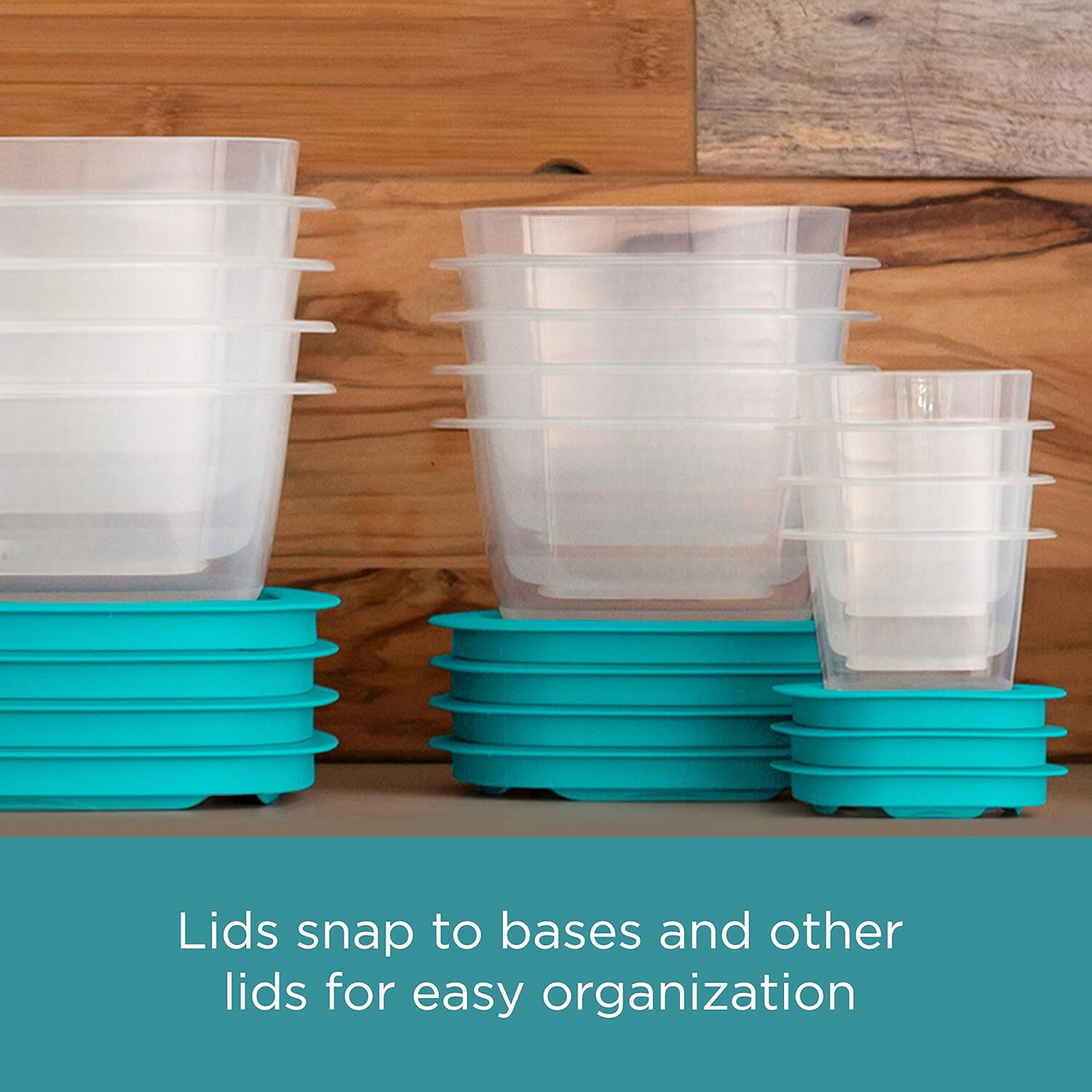 Food Storage Set with Push-On Leak-Proof Lids, Meal Prep Containers, 12-Pack