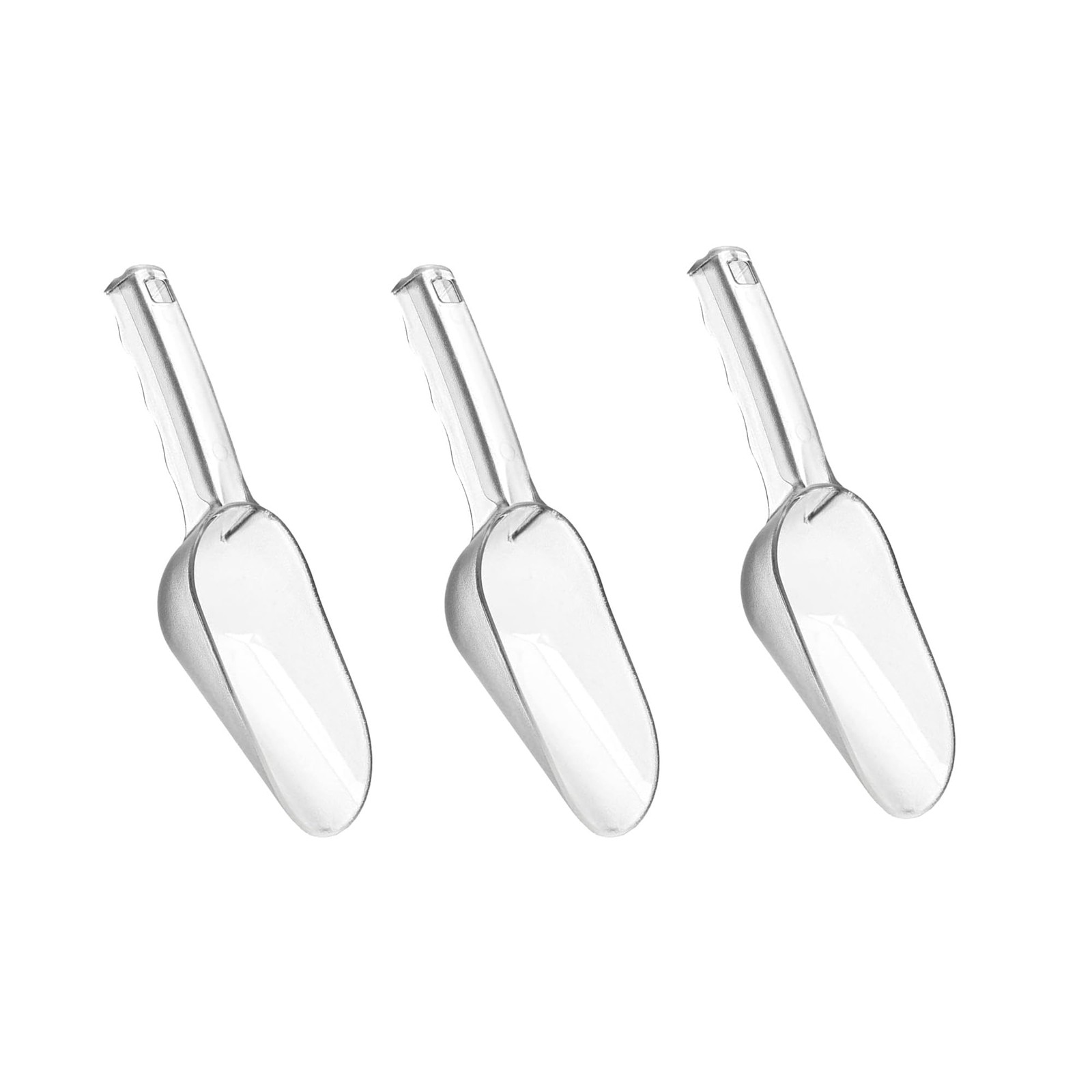 3PCS Clear Plastic Ice Scoop, 12 ounces Alec Ice Scoop, Kitchen Scoop for Ice…
