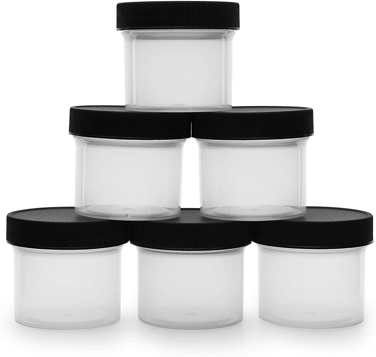 Salad Dressing Condiment Containers (6-Pack); 2-Ounce To-Go Plastic Mini Food…