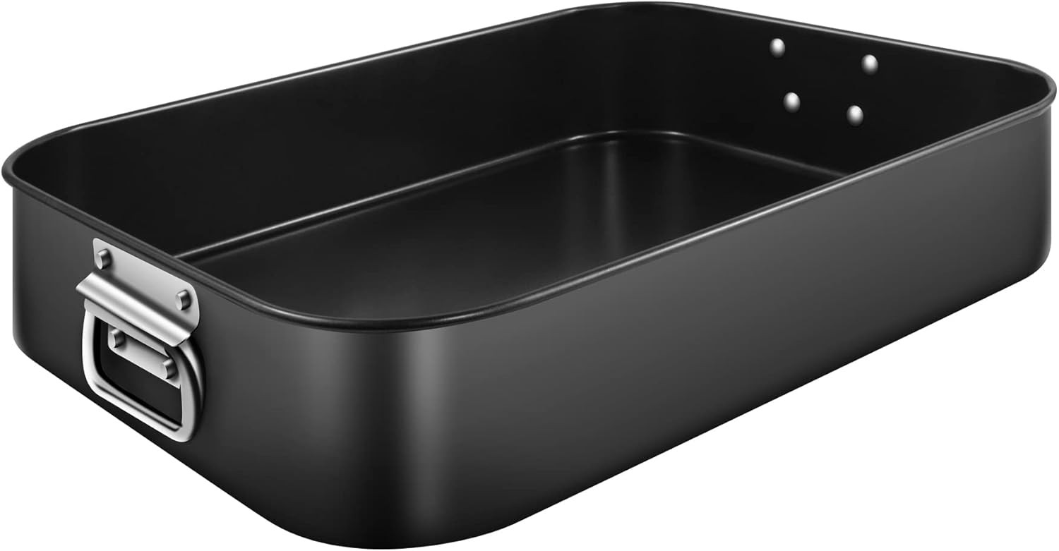 Lasagna Pan Deep, Baking for Oven, 16x12x3 Inch Dishes Black
