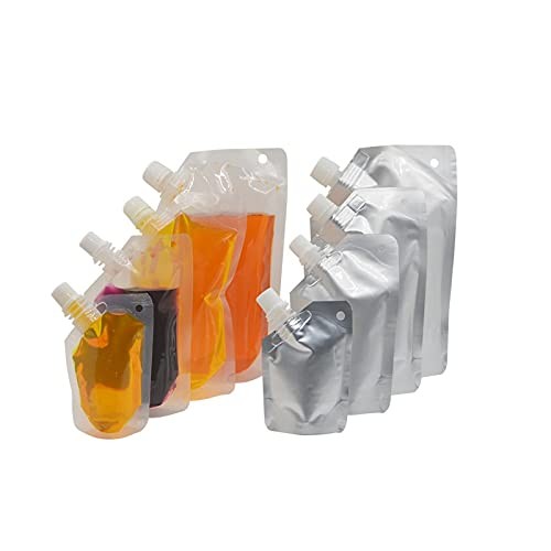 20Pcs 3.38oz (100ml) Oblique Aluminum Foil Plastic Spout Bag Stand Up Packagi…