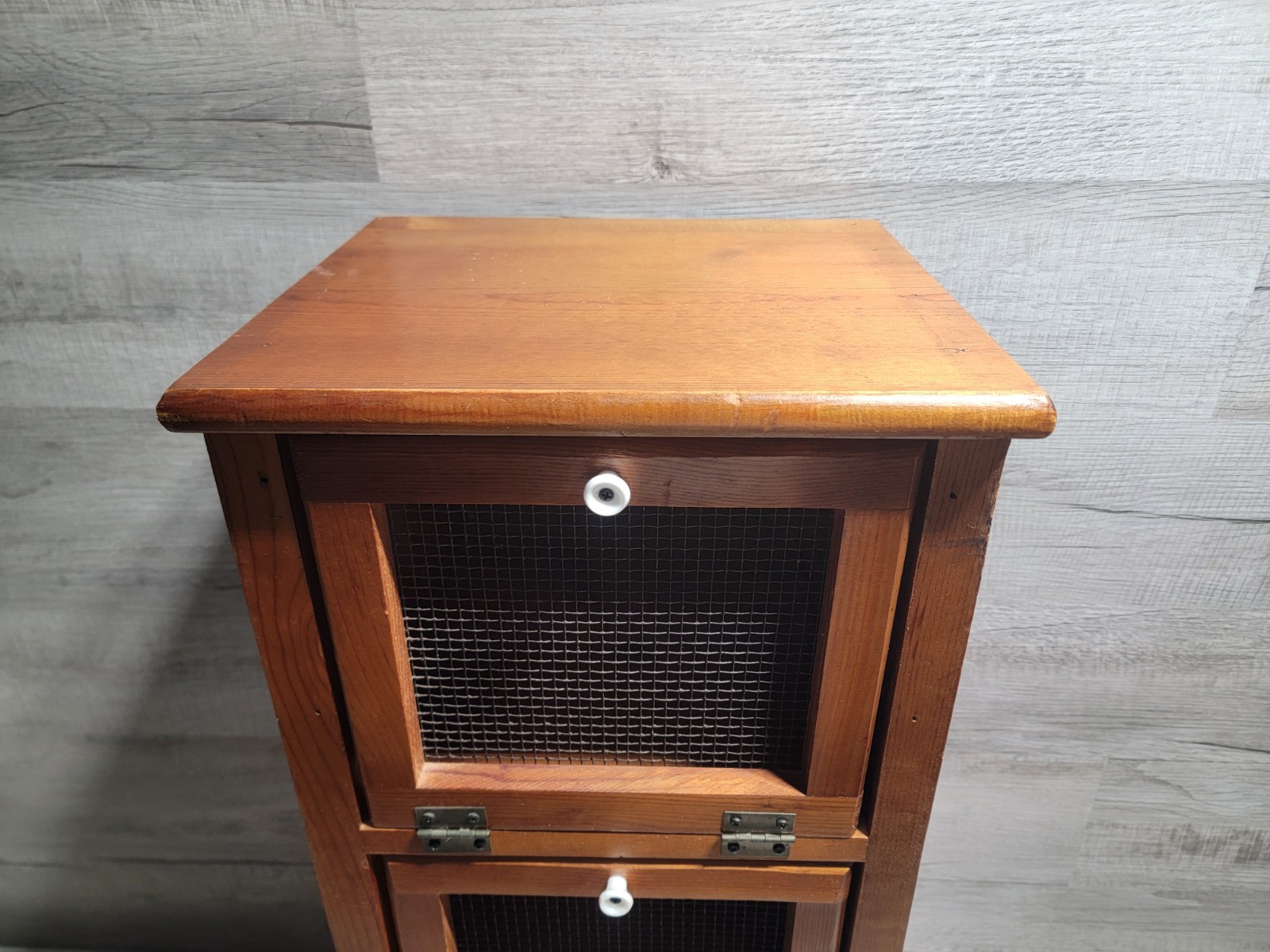 Vintage Rustic Farmhouse Wooden Potato Vegetable Storage Bin Jelly Cabinet