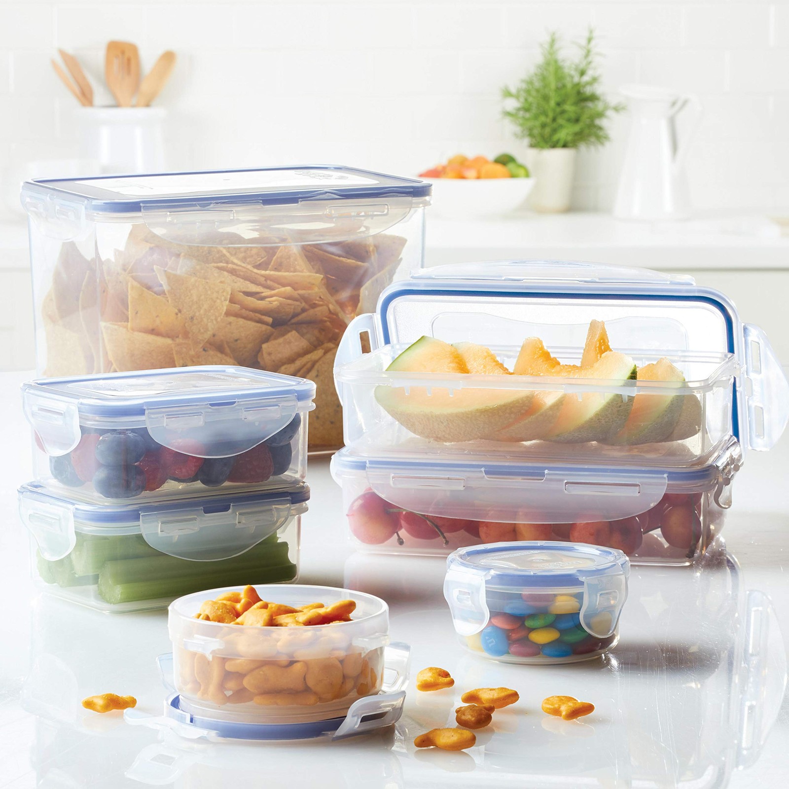 Lock & Lock Easy Essential Storage Set/Food Containers Airtight Bins/BPA-/Dis…