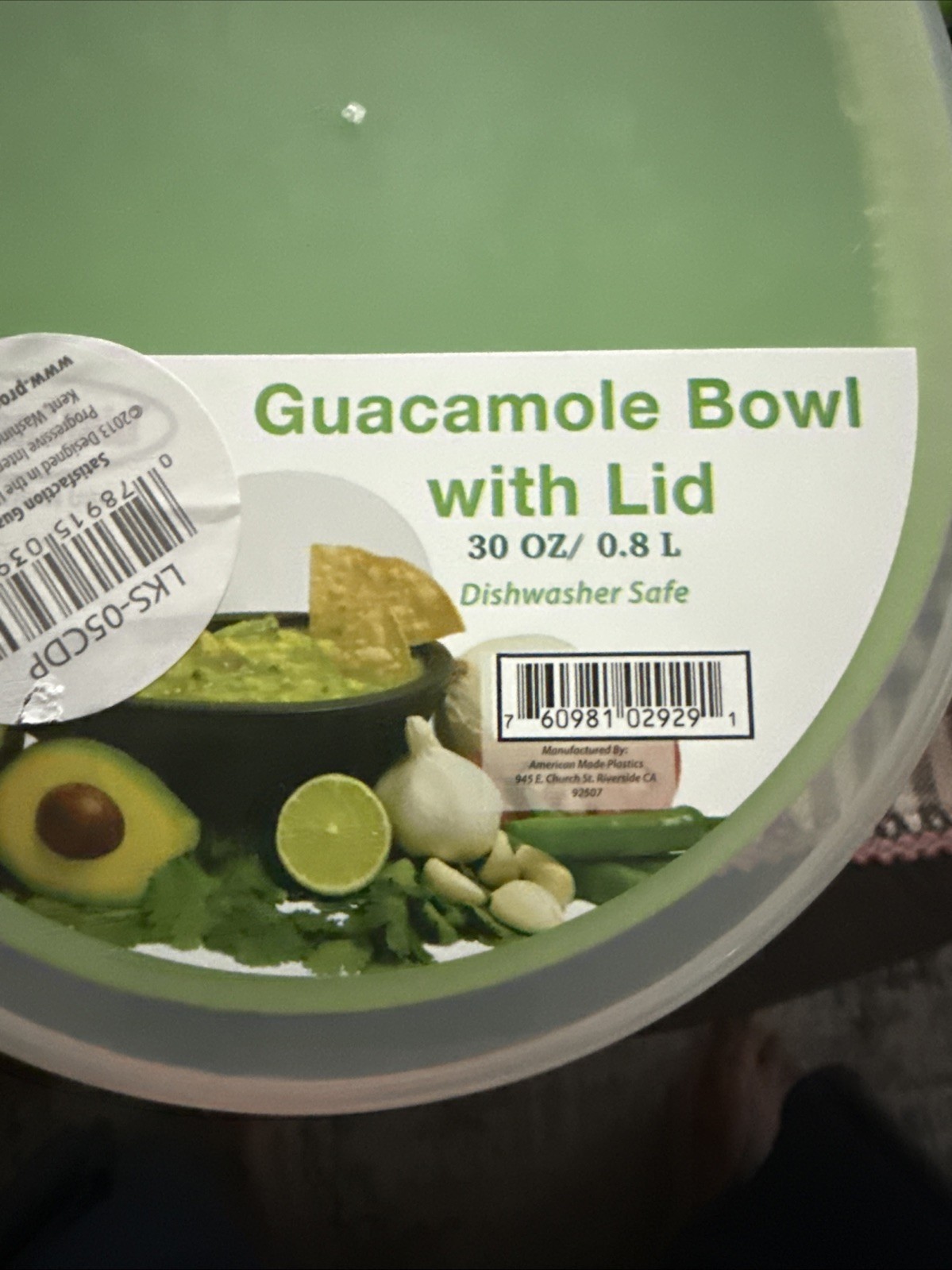 2 XCasabella GuacLock Container American Guacamole Bowl W Lid Airtight BPA-FREE