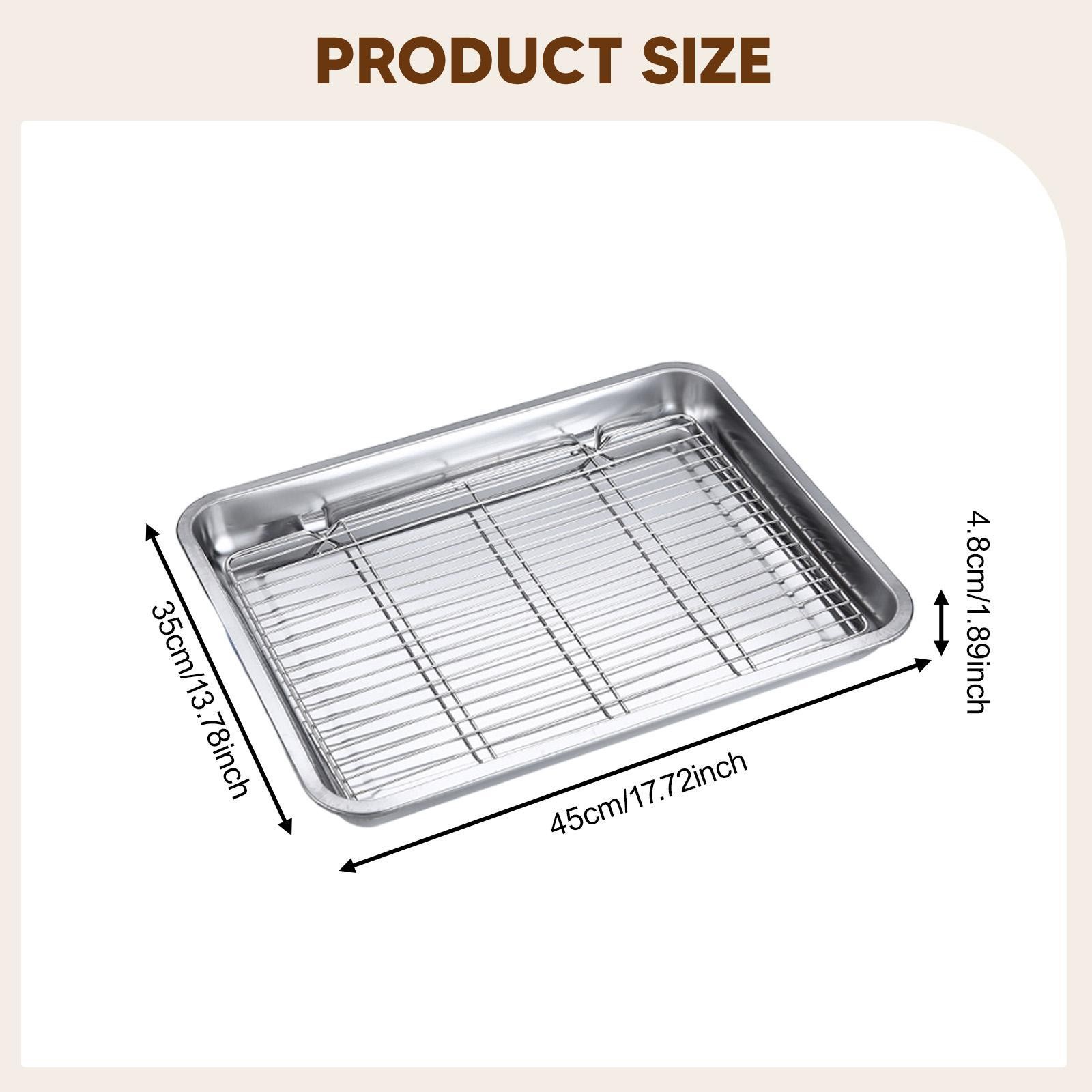 Baking Sheet with Rack Oil Draining Pan for Cooking Pizza Crisper Commercial