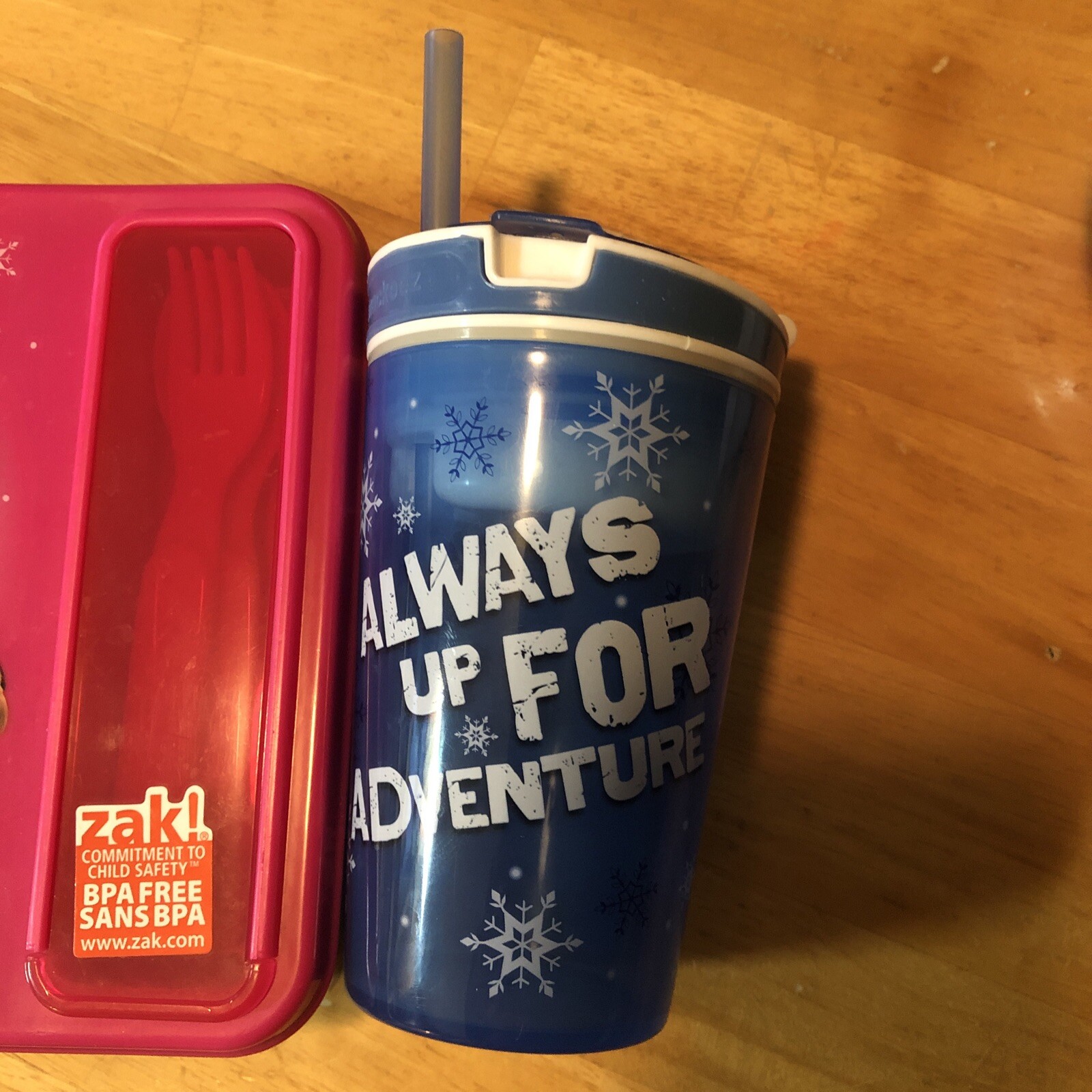 Zak! Disney Frozen Elsa Anna Olaf Sandwich keeper fork & spoon, bowl & snackeez