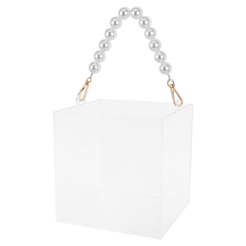 Elegant Transparent Acrylic Box with Handle for Wedding and Party Favors