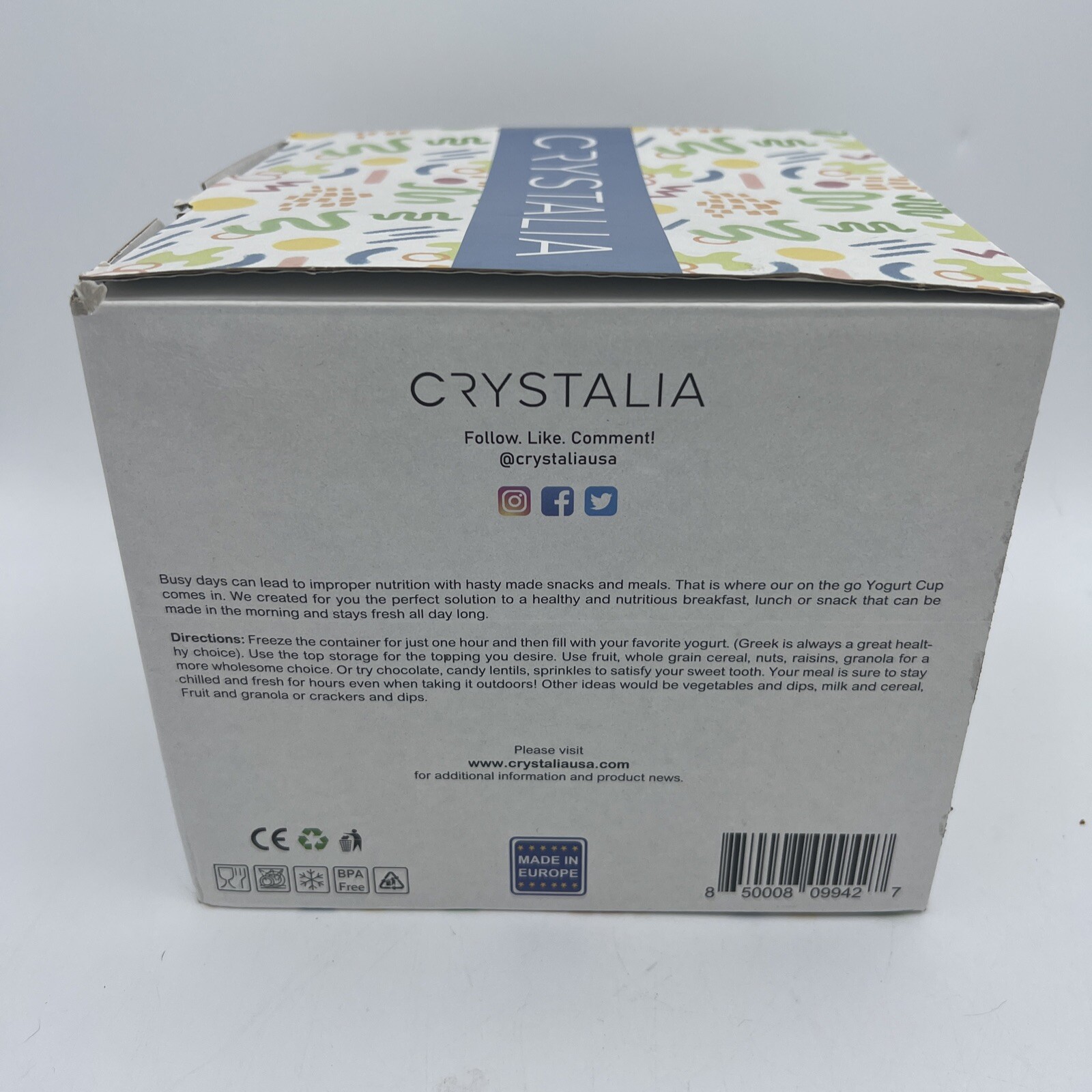 CRYSTALIA Breakfast On the Go Cups Take and Go Yogurt Cup with Topping Cereal…