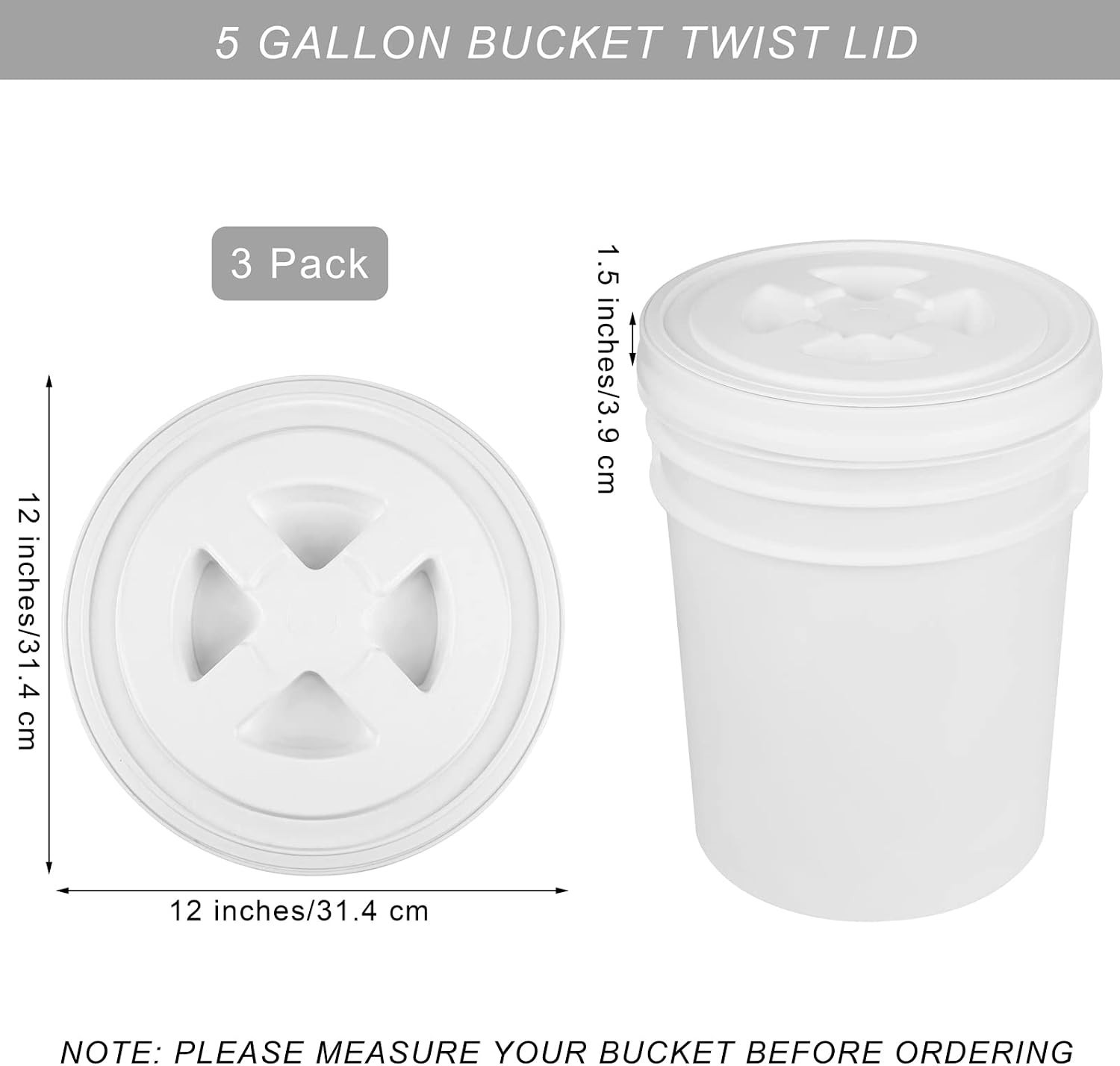 Twist Lid Reusable Seal for Pet Feeders – 3 Pack