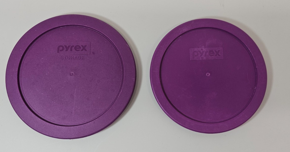 Pyrex Purple Plastic Replacement Lids 7201, 7401 Lot of 2