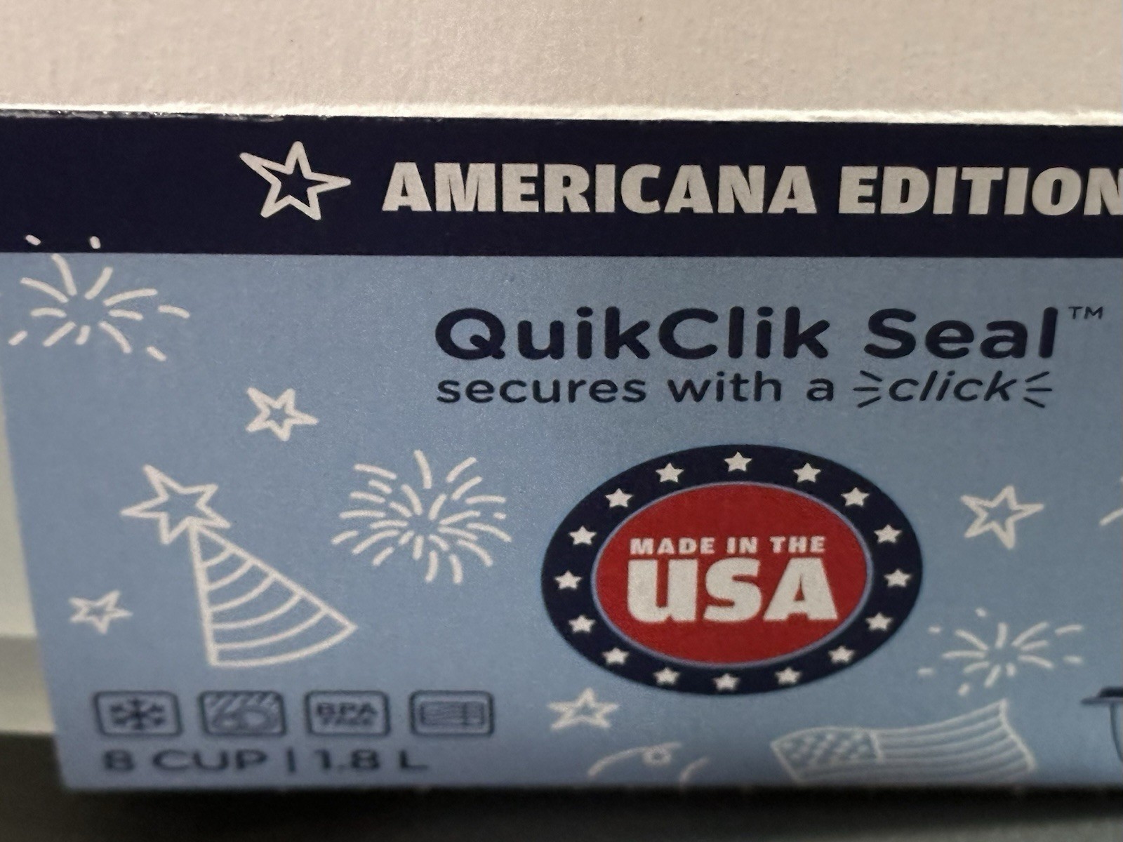 Rubbermaid TakeAlongs 2-Pack *AMERICANA EDITION* 8-Cup Containers