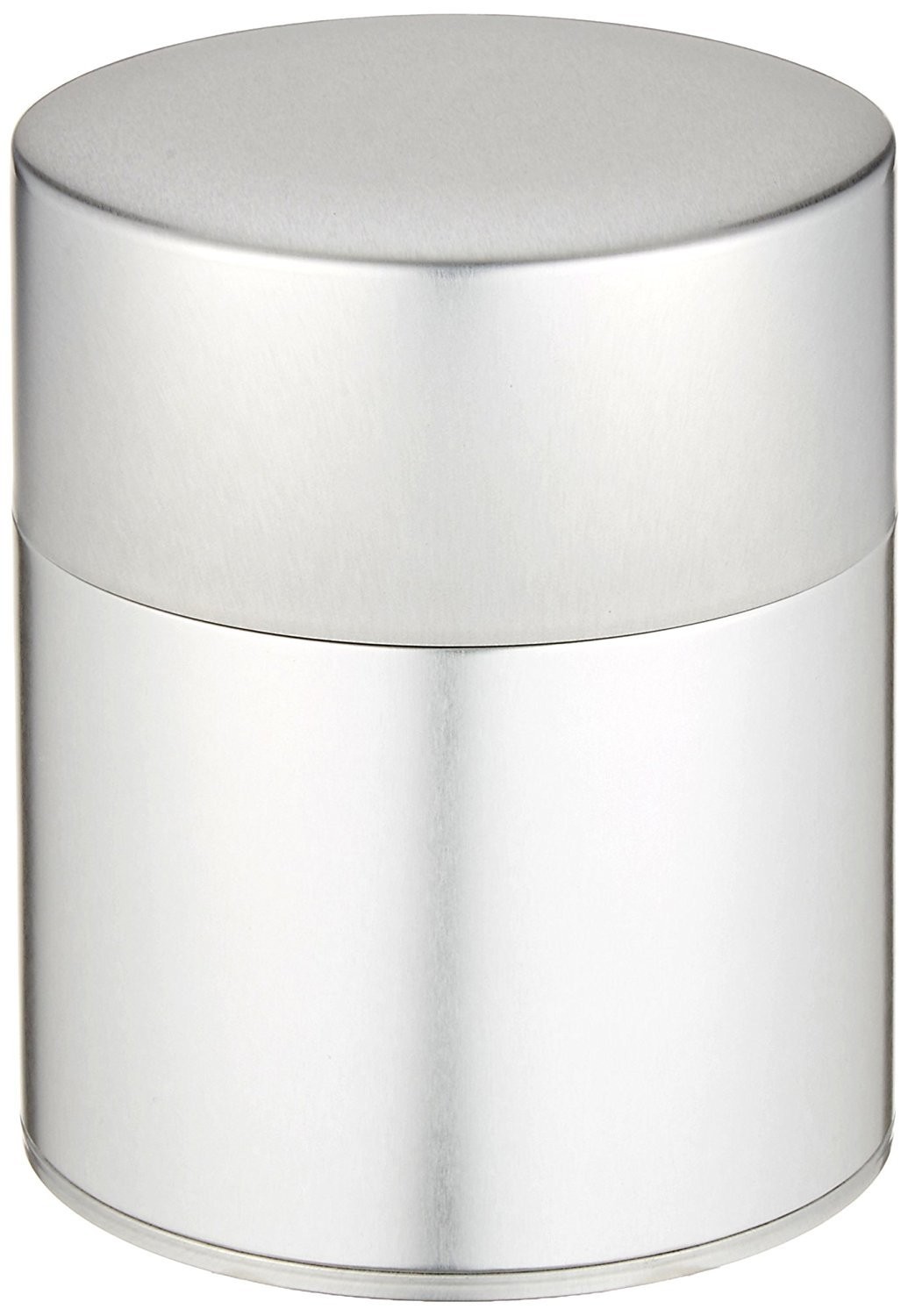 KOTODO Tea Canister Steel Flat Can 200g 8.9×8.9×10.8cm