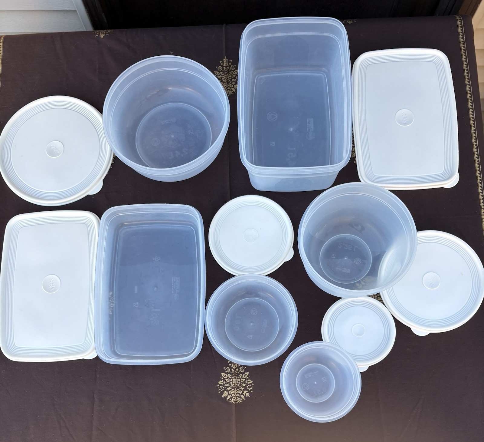 EMSA*Superline Storage Containers*Germany*12-pc (6-containers & 6-white Lids